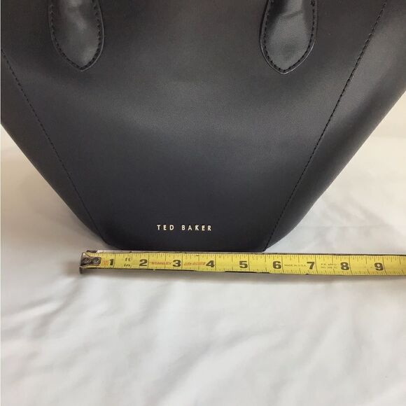 TED BAKER Saffet Oversized Bucket Tote Bag Black Leather New With Tag Oversized - Picture 11 of 15